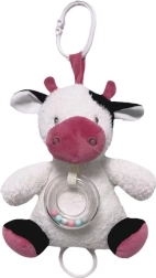 Hracia skrinka Kravička biela-bordová 18 cm