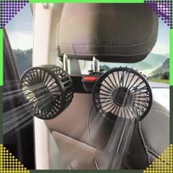 Dvojitý otočný automobilový ventilátor 360° s USB napájaním