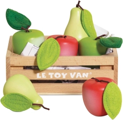 Le Toy Van drevená debnička s jablkami a hruškami pre detský obchod