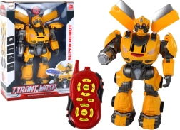 Veľký diaľkovo ovládaný robot – žltý, zvuk a svetlá