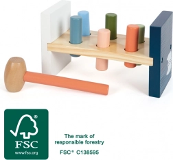 Drevená zatĺkačka ARCTIC s ľadovým medveďom