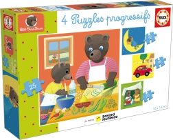 Educa puzzle Petit Ours Brun 4 v 1 (12–25 dielikov)