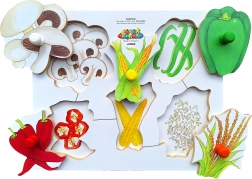 Drevené doskové puzzle Zelenina