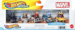 Hot Wheels RacerVerse Marvel – päťbalenie kovových autíčok