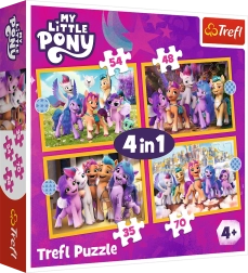 Puzzle 4 v 1 – Spoznaj poníky MY LITTLE PONY Trefl