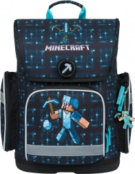 Školská aktovka Baagl Ergo Minecraft Blue Axe