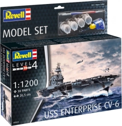 Revell Model Set USS ENTERPRISE CV-6 1:1200 – plastový model lietadlovej lode