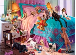 Puzzle Zlobivé šteniatka 1000 dielikov