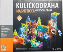Magnetická guľôčková dráha so svetelnými efektmi, 75 ks