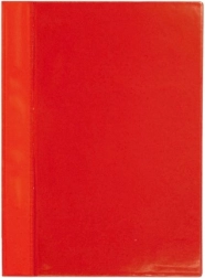 Rýchloviazač A4 z PVC s predným vreckom – červený