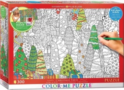 Eurographics Color Me Puzzle vianočné stromčeky 300 dielikov so sadou na zavesenie