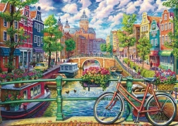 Puzzle Kúzlo amsterdamského kanála 1000 dielikov SCHMIDT