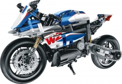 Stavebnica motorka modrá