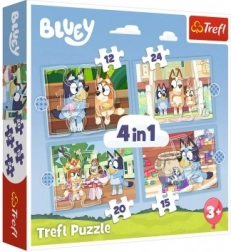 Puzzle Bluey a jej svet 4v1