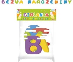 Papierová girlanda Bezva Narodeniny