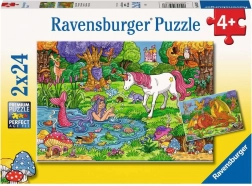 Ravensburger puzzle Čarovný les 2x24 dielikov