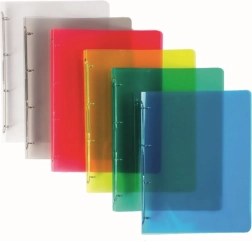 Krúžkový zakladač A4 z polypropylénu lines, 4 krúžky (mix farieb)