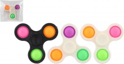 Spinner bubble pops plast 7 cm – antistresová hračka 3 farby