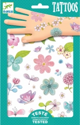 Djeco dočasné tetovania s kvetinami (2 hárky)