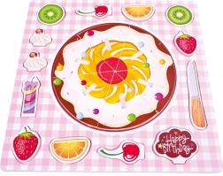 BINO drevená vkladačka koláč