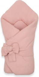 Mušelínová zavinovačka na šnúrky New Baby, staroružová