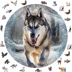 Drevené puzzle Bežiaci Vlk 505 dielikov od Wooden City