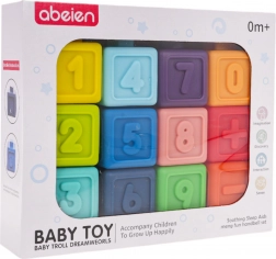 Sada gumových senzorických kociek s matematickými aktivitami (12 ks)