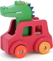 Vilac Drevené autíčko s klaksónom Krokodíl