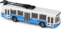 Modrý trolejbus MHD na zotrvačník 16 cm