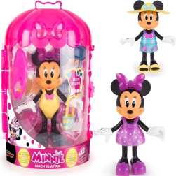 Disney Minnie Mouse plážová mini bábika so skriňou a oblečkami
