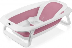 Lionelo Skladacia vanička s teplomerom a lehátkom Pink Magnolia