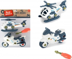 Sada dopravných prostriedkov so skrutkovaním