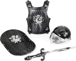 Rytierová sada s helmou a zbrojou