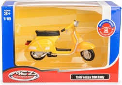 Kovový model skútra Vespa 200 Rally 1976 1:18 žltý
