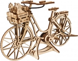 Ugears drevené 3D mechanické puzzle bicykel Holland (75 dielikov)