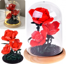 Stavebnica podsvietená ruža pod kupolou, 219 dielikov