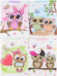 Darčeková taška s motívom sovičiek 31 × 42 × 12 cm