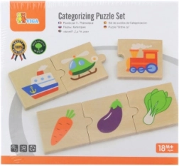 Drevené logické puzzle VIGA, 24 dielikov