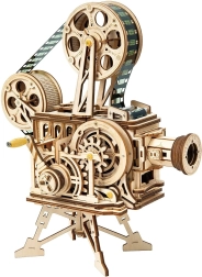 Robotime ROKR mechanický drevený filmový projektor – 3D puzzle 183 dielikov