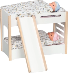 Poschodová posteľ pre bábiky so šmykľavkou