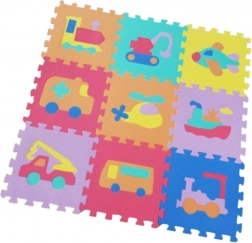 Penové podlahové puzzle dopravné prostriedky 9 ks