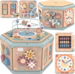 Interaktívna drevená Montessori kocka s aktivitami Tooky Toy