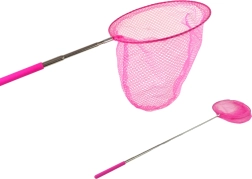 Ružová teleskopická sieťka na motýle a drobné rybky 85 cm