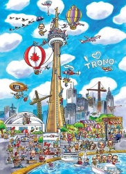 Puzzle DoodleTown: Toronto 1000 dielikov