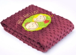 Detská obojstranná deka Sensillo 75 × 100 cm hnedá