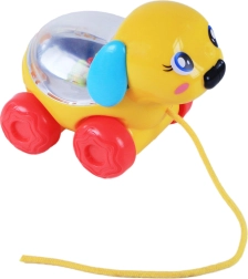 Ťahací pes s farebnými guličkami pre najmenších