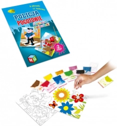 Policajná sanitka – pieskové maľovanie