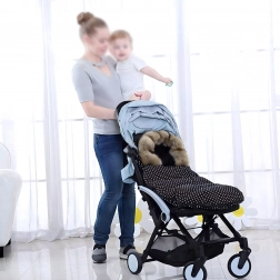 Zimný fusak do kočíka a na sane s kožušinkou 100 cm