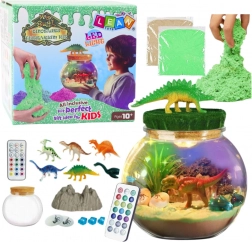Kreatívne terárium dinosaury DIY s LED lampičkou a diaľkovým ovládaním