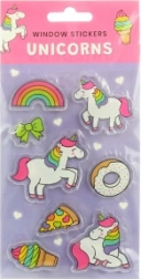 Znovupoužiteľné priehľadné nálepky na okno – vesmír, dinosaury a jednorožce